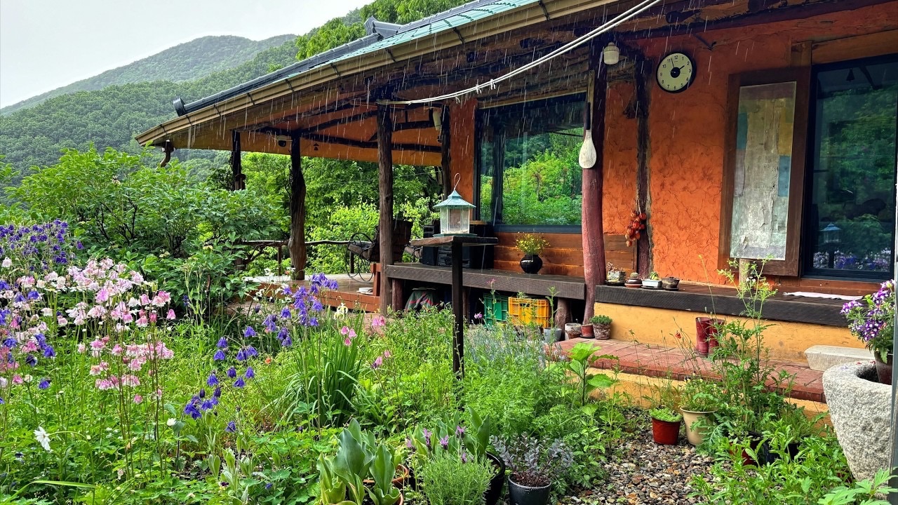 韩国农村生活〕亲切的乡下家/挖芋头/种蔬菜苗/烧烤02做鸭子娃娃