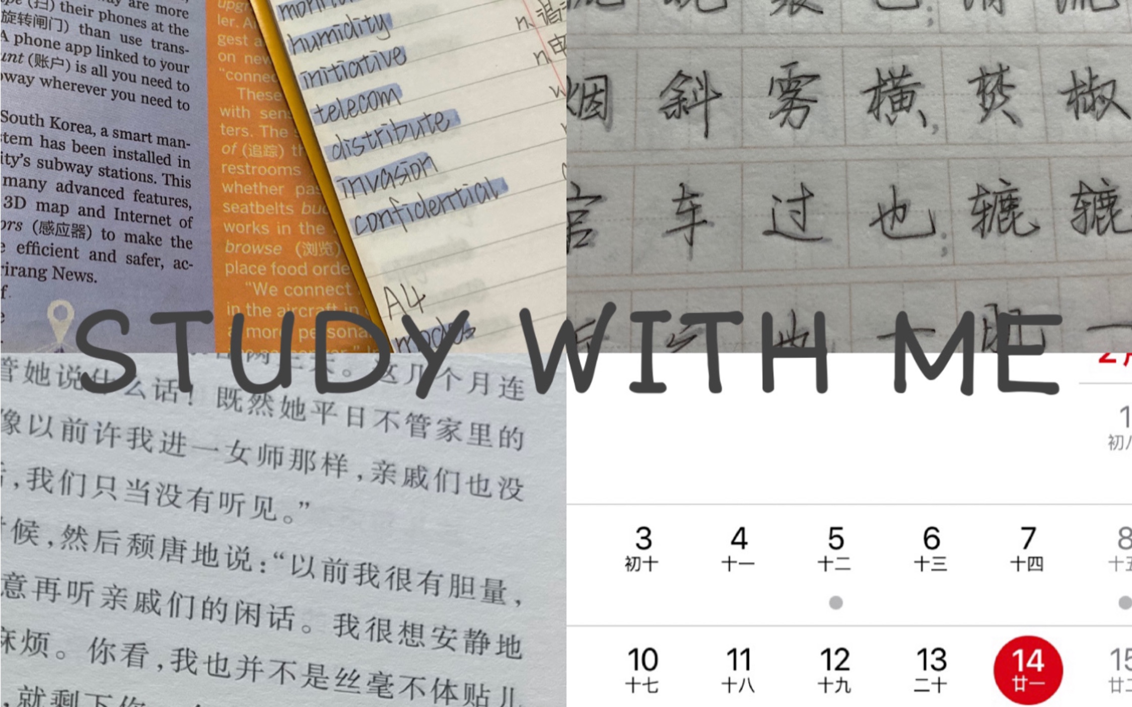 study with me\惬意半下午\高一文科生自习哔哩哔哩bilibili