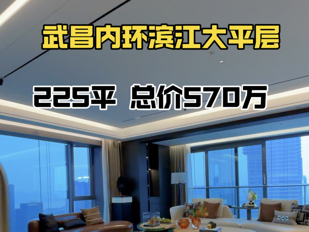 武昌滨江江景房大平层,225平四房三卫,总价570万#城投武汉印#联投中心#招商武昌序#沙湖天镜#龙湖御湖镜哔哩哔哩bilibili