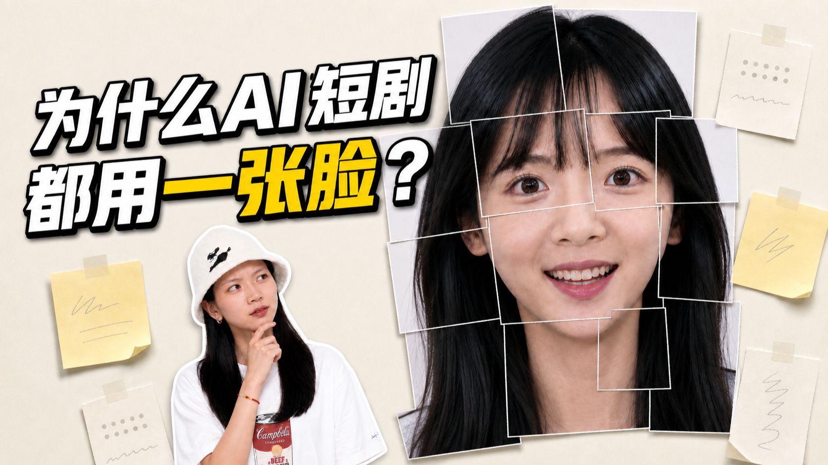 为什么AI演一百个角色，总在用一张脸？ AI脸的4个成因，和我实测有效的2个解决方法分享～