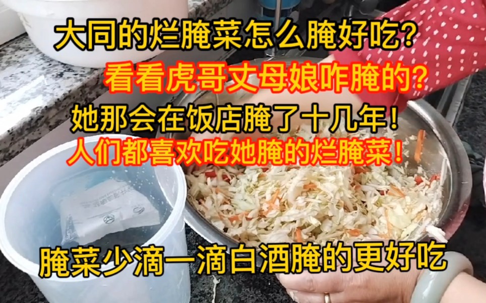 大同的烂腌菜怎么腌好吃?看虎哥丈母娘是怎么腌的?哔哩哔哩bilibili