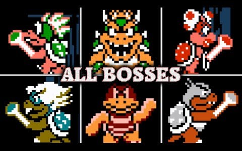 [图]超级马里奥兄弟 3 - 所有 Boss 战斗和结局（无损坏）-Super Mario Bros. 3 - All Boss Fights