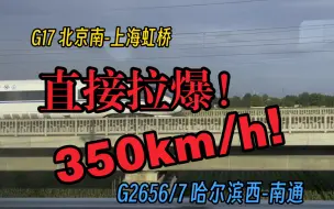 Download Video: 350km/h达速爆杀！G17次京沪标杆超越G2656次（哈尔滨西-南通）站站乐