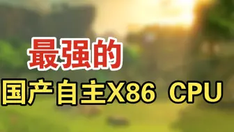 最强的自主国产X86 CPU，能安装windows，能安装几乎是全部的国产操作系统