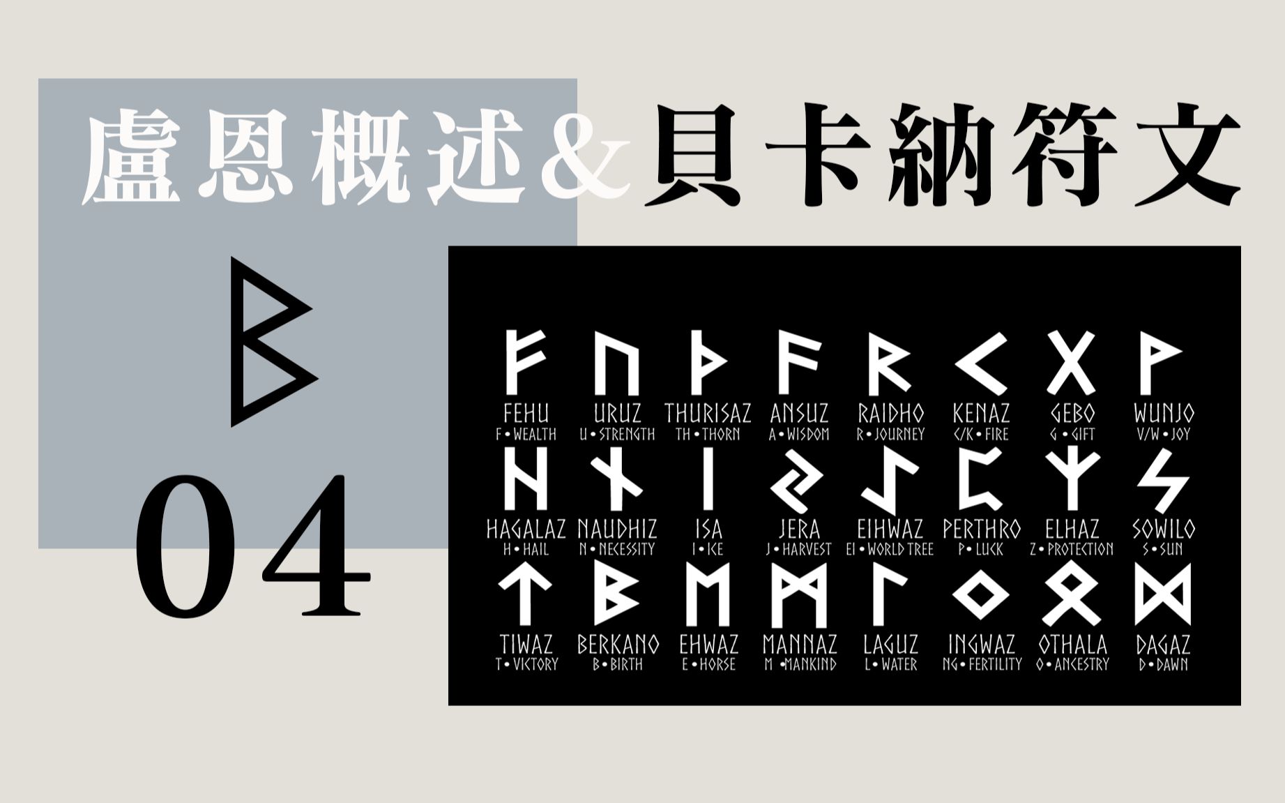 [图]到底什么是卢恩符文？卢恩字母如何理解？带你细读贝卡纳【北欧众神与卢恩符文04】