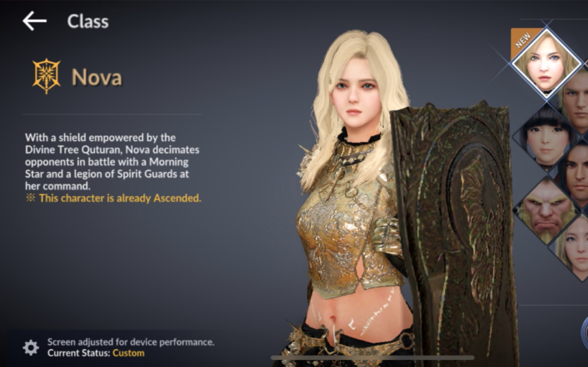 国际服手游黑色沙漠选人界面各职业动作简介