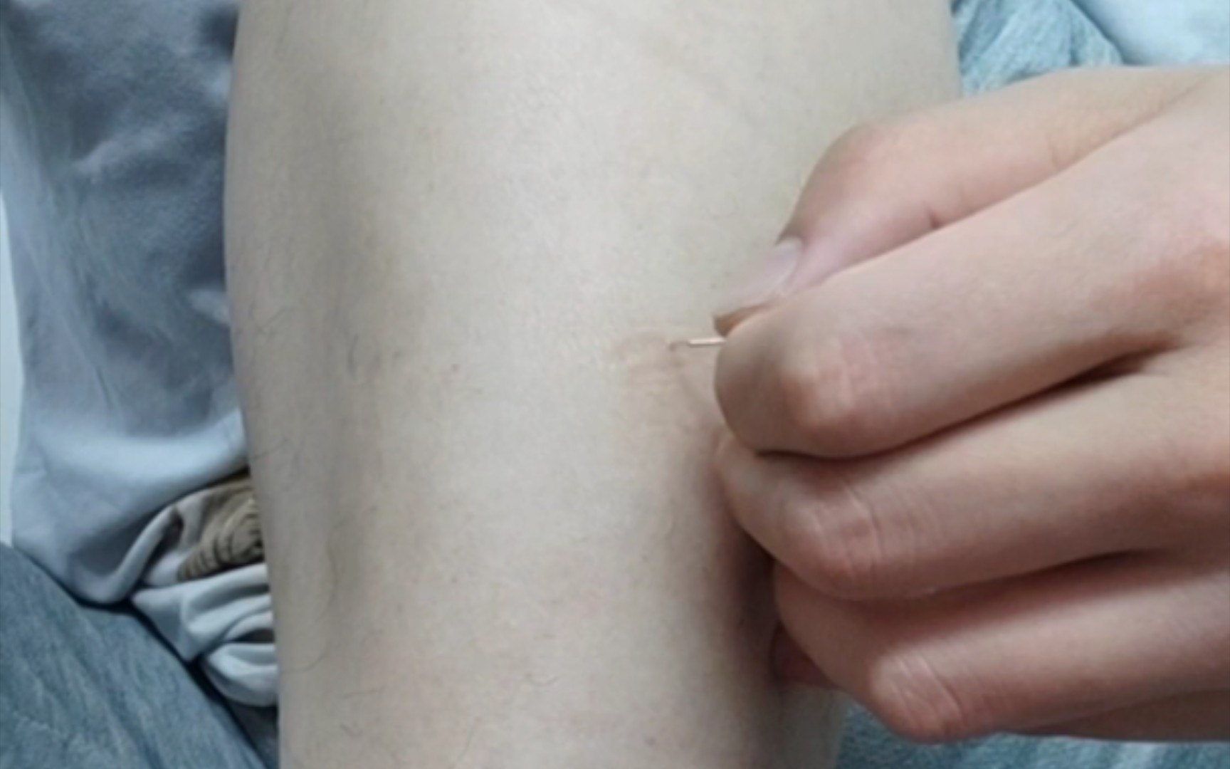 三寸针,条口透承山