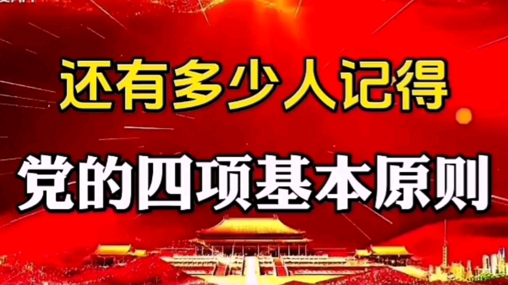 【资料】重温党的四项基本原则哔哩哔哩bilibili