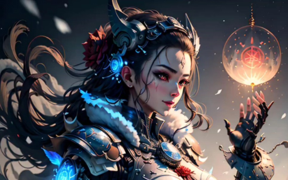 aⅰ绘画,暗色机甲"六指"魔女