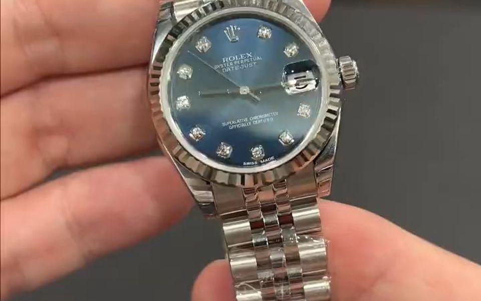 劳力士日志蓝盘镶钻女表178274回收价格!