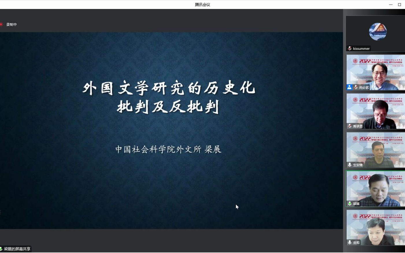 [图]外国文学研究的历史化批判及反批判——中国社科院梁展