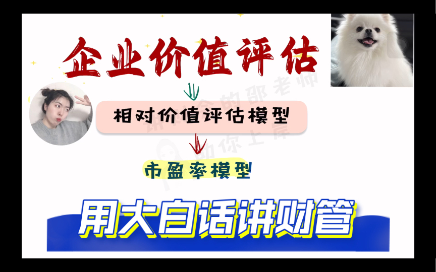 【新专题来啦】市盈率模型/相对价值评估模型/企业价值评估/CPA财务成本管理/注会考试哔哩哔哩bilibili