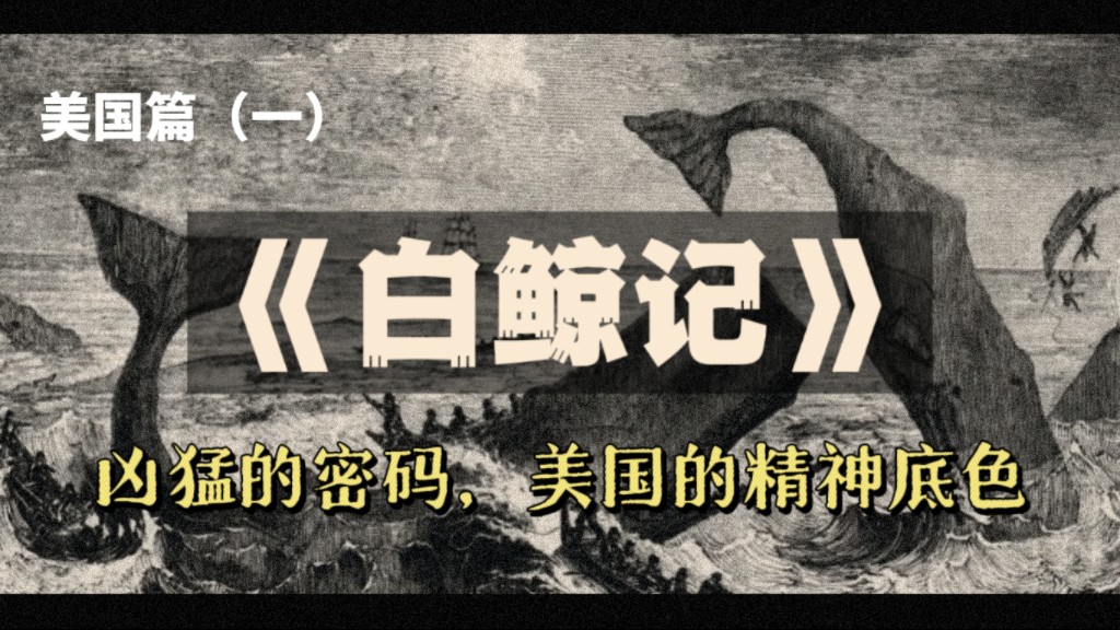 美国文学篇:美国根源性精神,强大、凶猛、近乎野蛮的务实、灵性宗教的敬畏.《白鲸记》,美国的国家塑造与精神底色.哔哩哔哩bilibili