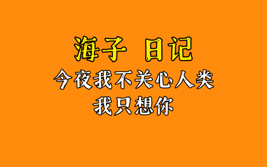 [图]【今夜我在德令哈 广播剧】海子 日记（CV金弦）