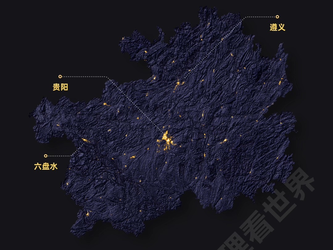 2023年贵州高清夜景灯光地图哔哩哔哩bilibili