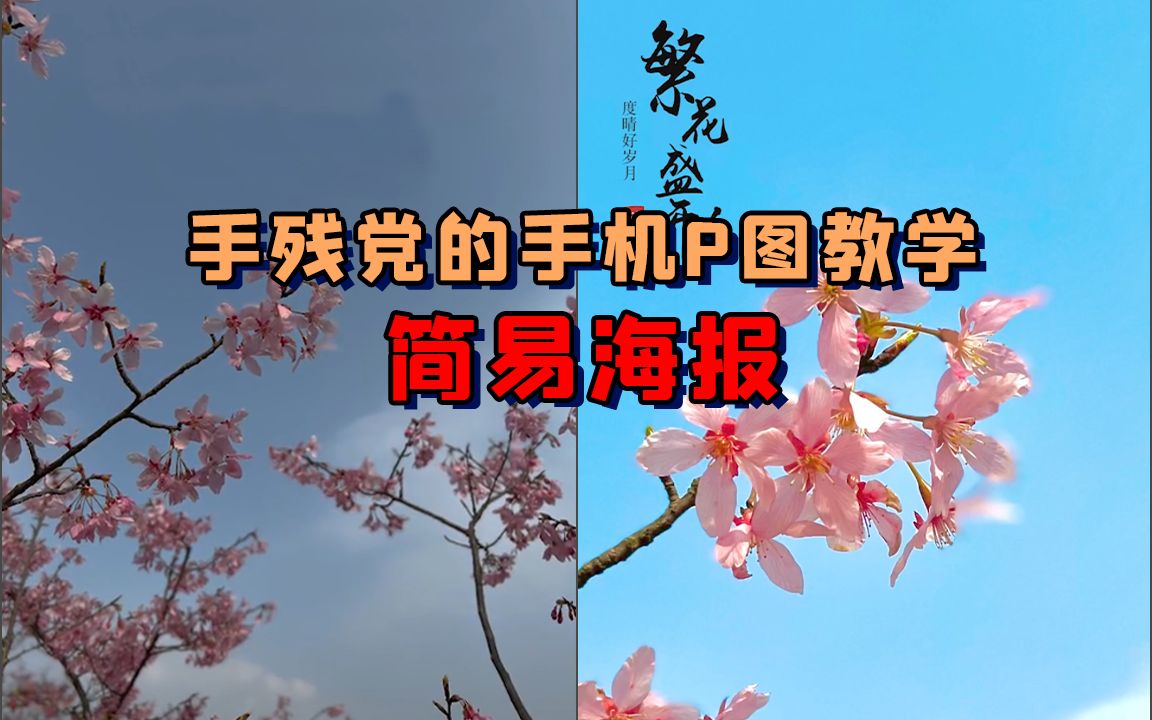 【后期】拍废的照片一个操作,变成简易海报哔哩哔哩bilibili