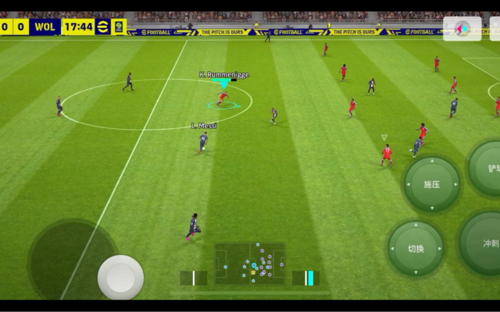 实况足球国际服人机传奇难度(长传反击打法演示)