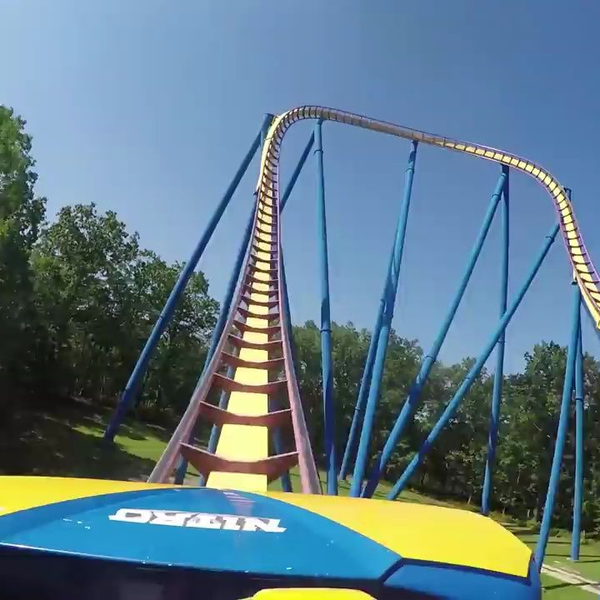 Nitro Roller Coaster POV 60FPS Six Flags Great