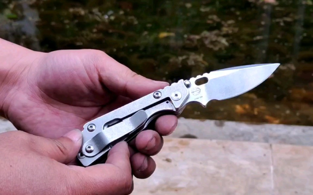 挺进者pt 钛合金柄 154粉末钢 高硬度 户外 露营 随身把玩edc小刀 全