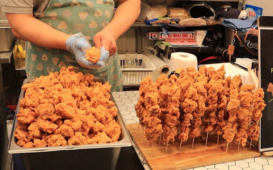 韩国街头美食韩国炸鸡串