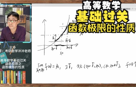 高等数学基础过关课程函数极限函数极限的性质王冲哔哩哔哩bilibili