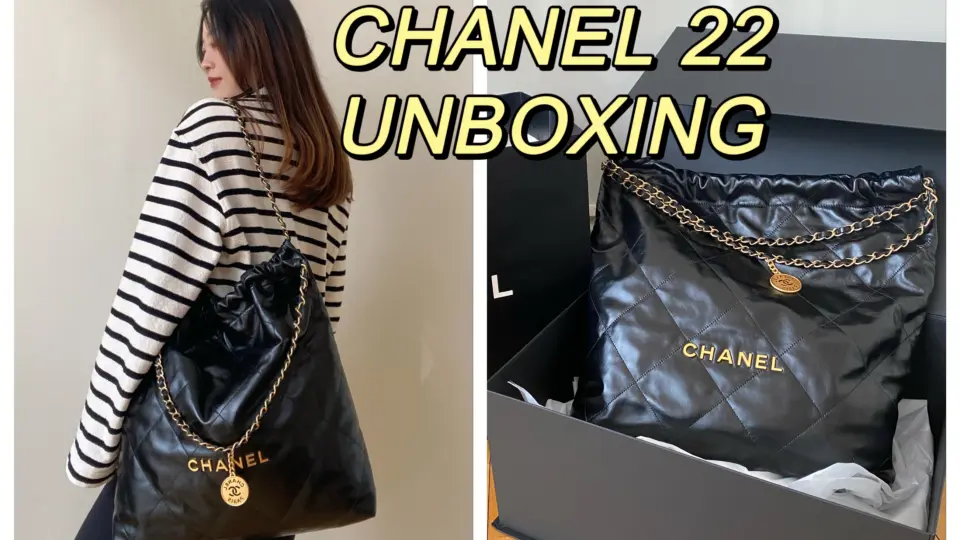 我的100个包包｜Chanel 22大号开箱｜我的妈妈包_哔哩哔哩_bilibili