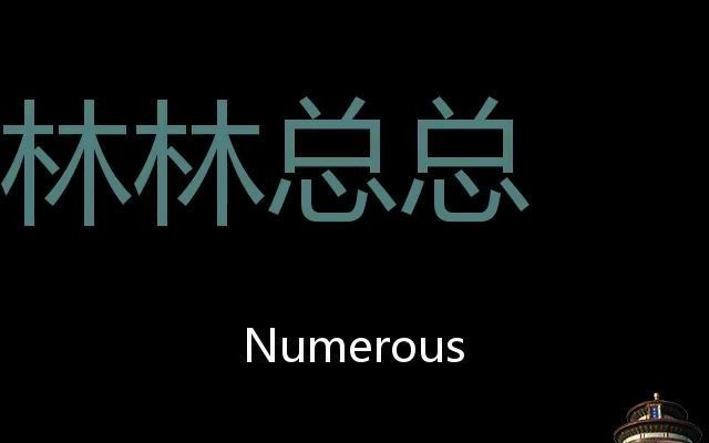 林林总总 Chinese Pronunciation numerous哔哩哔哩bilibili