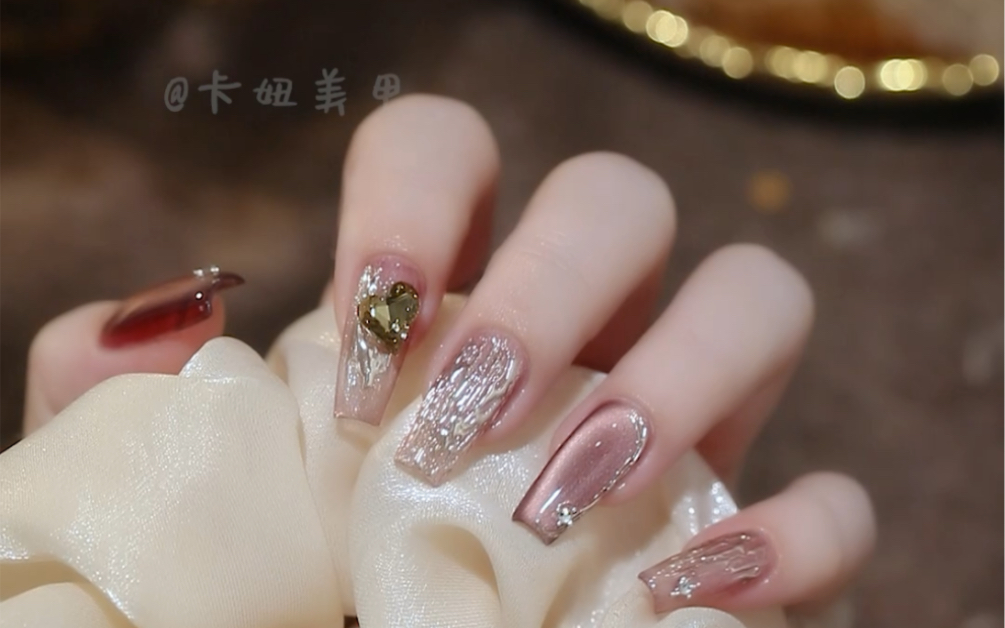 再见秋 又见冬 高级秋冬美拉德美甲教程