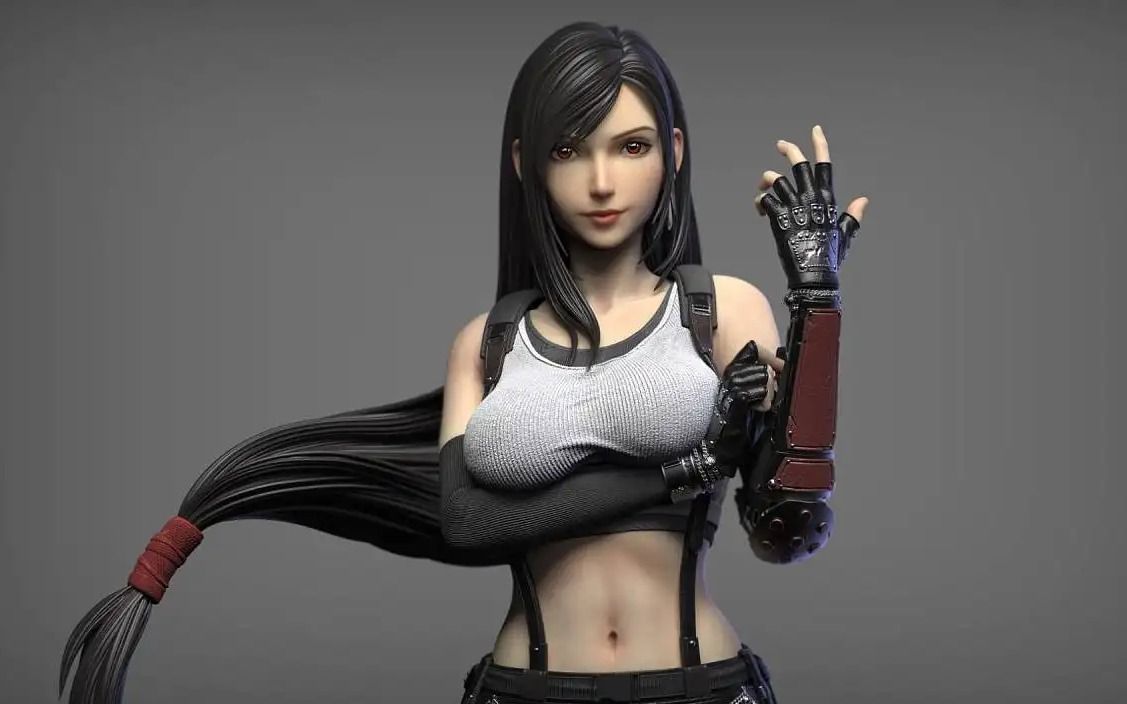 3d区扛把子,女神蒂法3d模型制作【附zbrush全套零基础入门教程】_哔哩