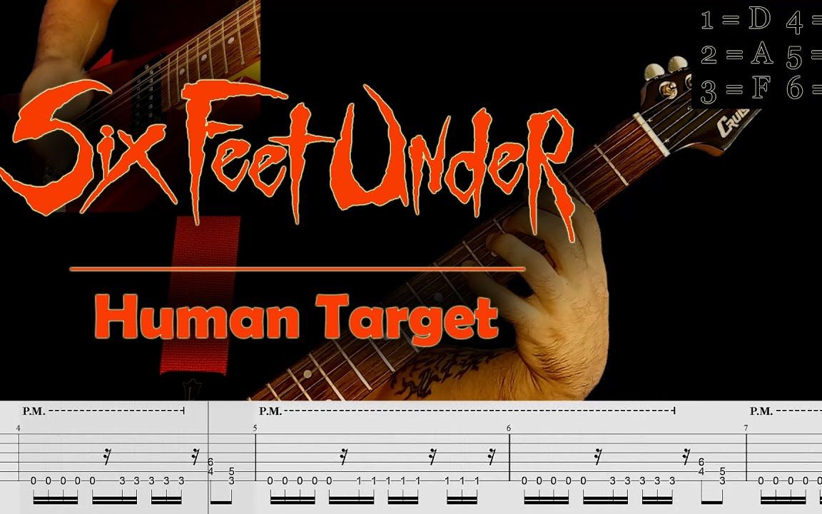 带谱演奏 six feet under - human target (guitar cover playthrough