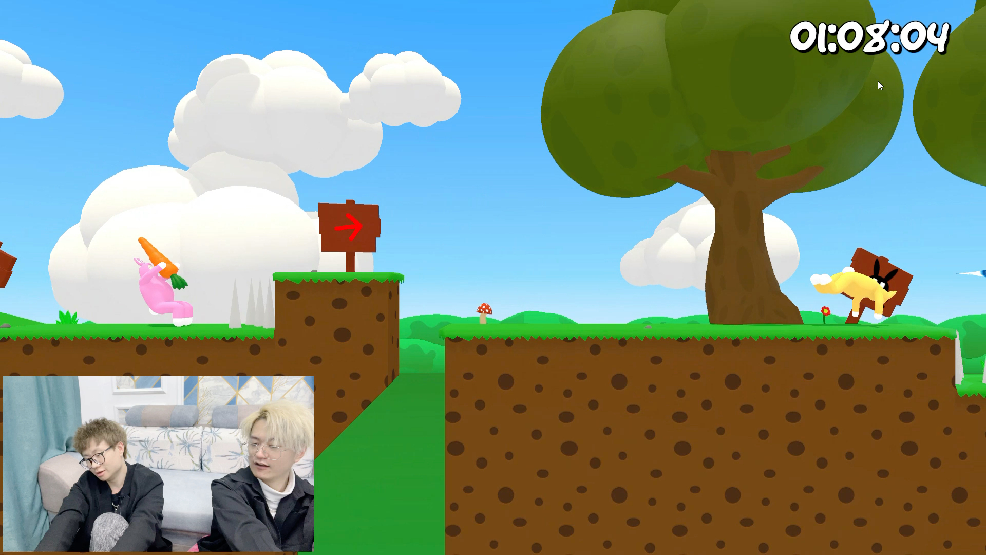 超级兔子人最强逗比二人组考验感情的沙雕游戏下饭操作芜湖起飞