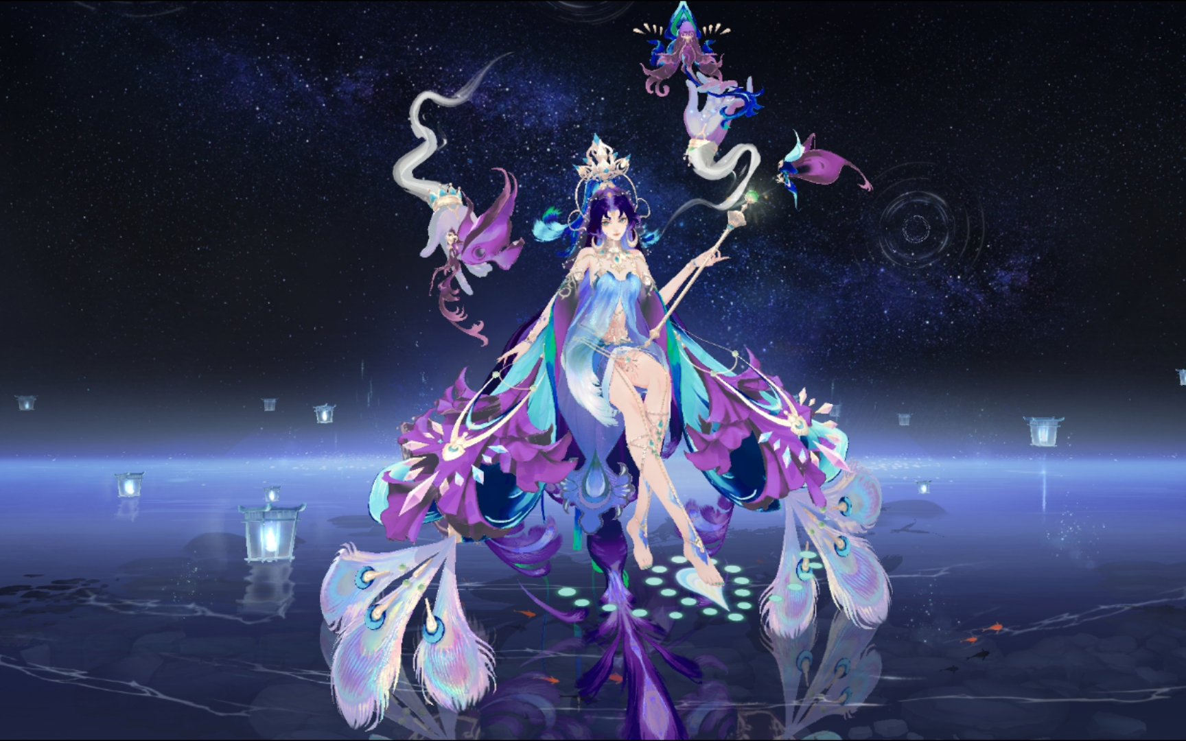 【阴阳师】孔雀臻藏染色～海妖～神秘魅惑(*/∇*)