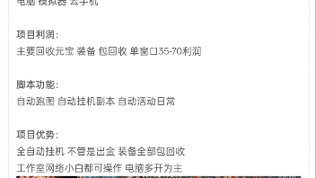 新自由之刃全自动挂机搬砖脚本+玩法教程,单窗口利润 50+,工作室和网络小白都可以做哔哩哔哩bilibili