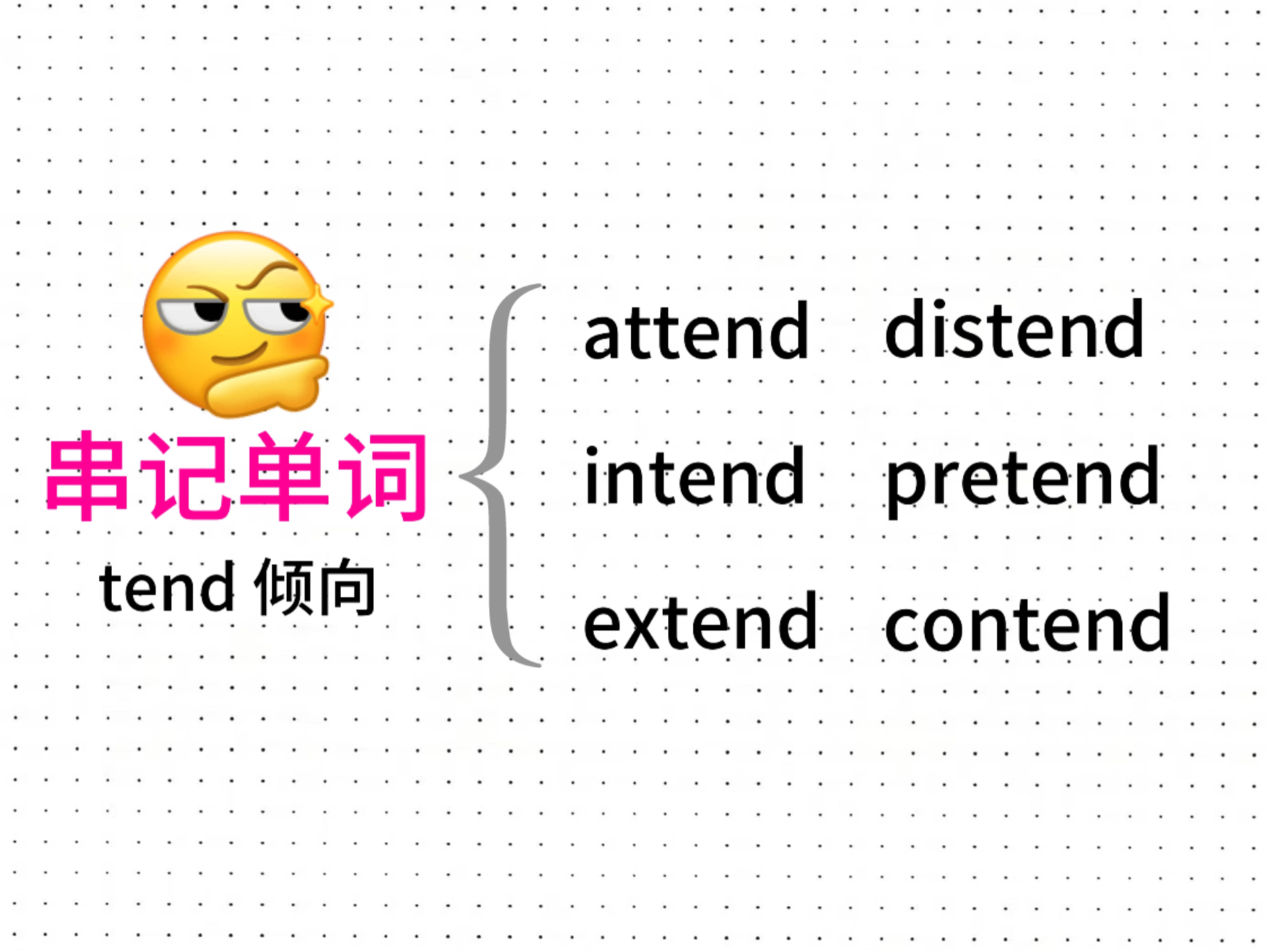 串记单词“tend”!轻松背单词!逆袭英语学霸!哔哩哔哩bilibili