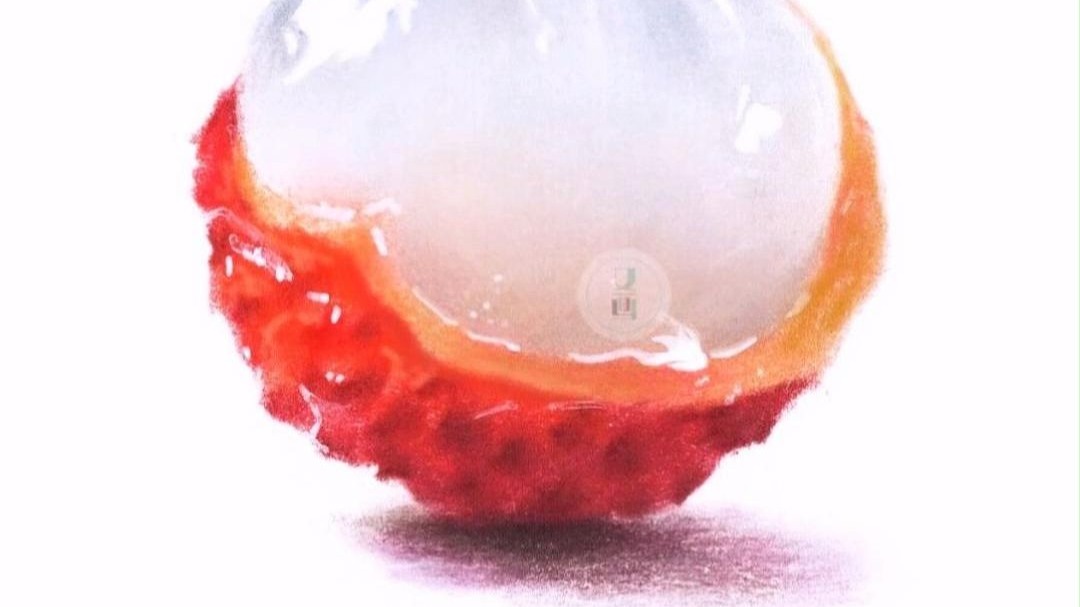 彩铅教程 荔枝