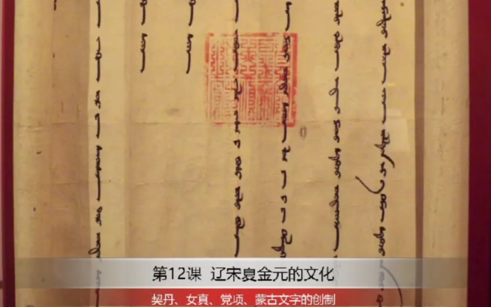 [图]辽宋夏金元的文化——契丹、女真、党项、蒙古族文字的创制