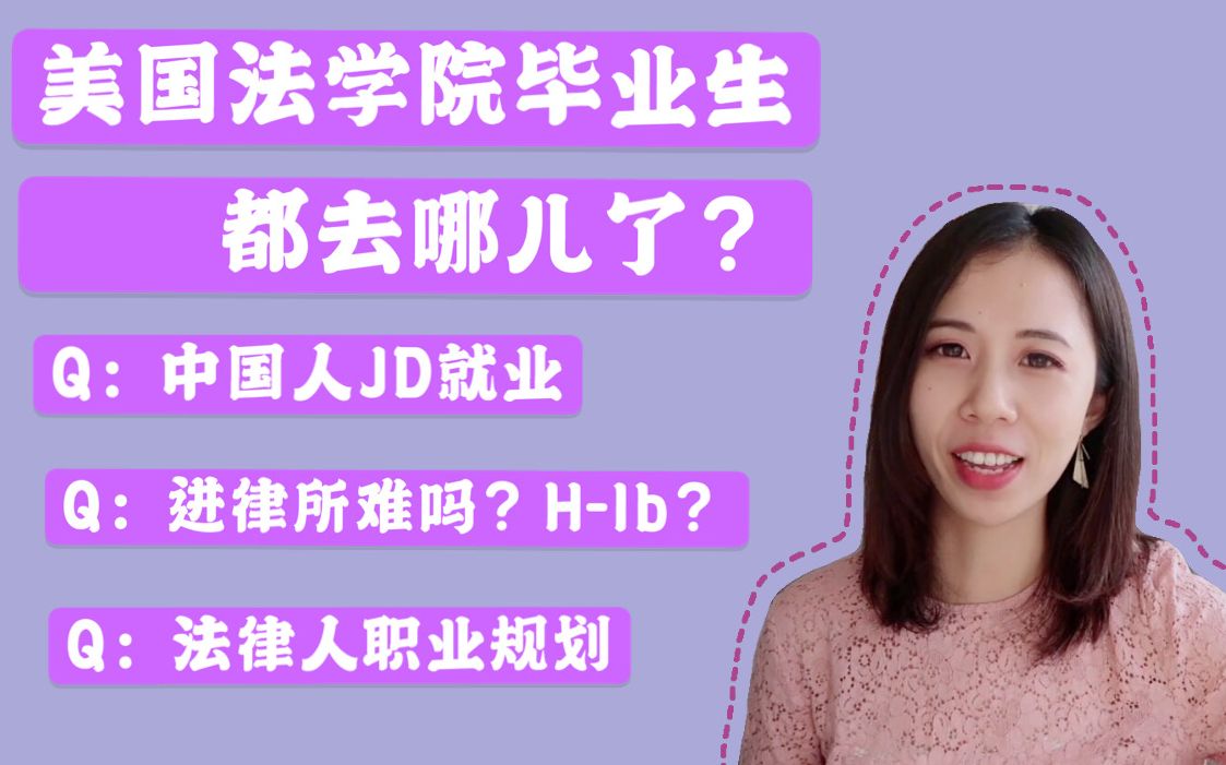 中国人读Juris Doctor,在美求职就业情况如何?法律人如何规划自己的职业?哔哩哔哩bilibili