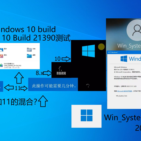 20220817)最后的Windows 10：Windows 10 Build 21390测试_哔哩哔哩_ 