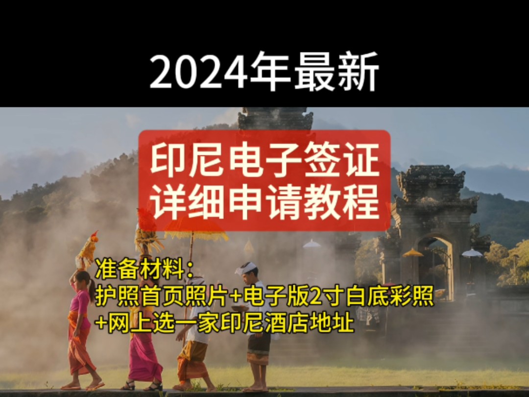 2024年最新印尼电子签证申请教程哔哩哔哩bilibili