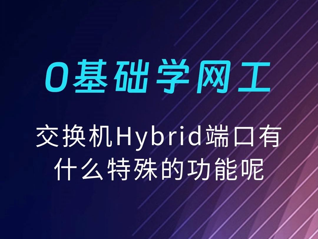 交换机Hybrid端口有什么特殊的功能呢哔哩哔哩bilibili