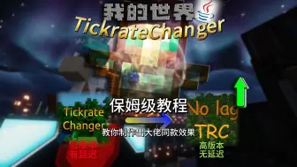 下载视频: 我的世界:保姆级的TickRateChanger教程!我爷爷看了都会。从原理到应用，让你完成大佬的操作！