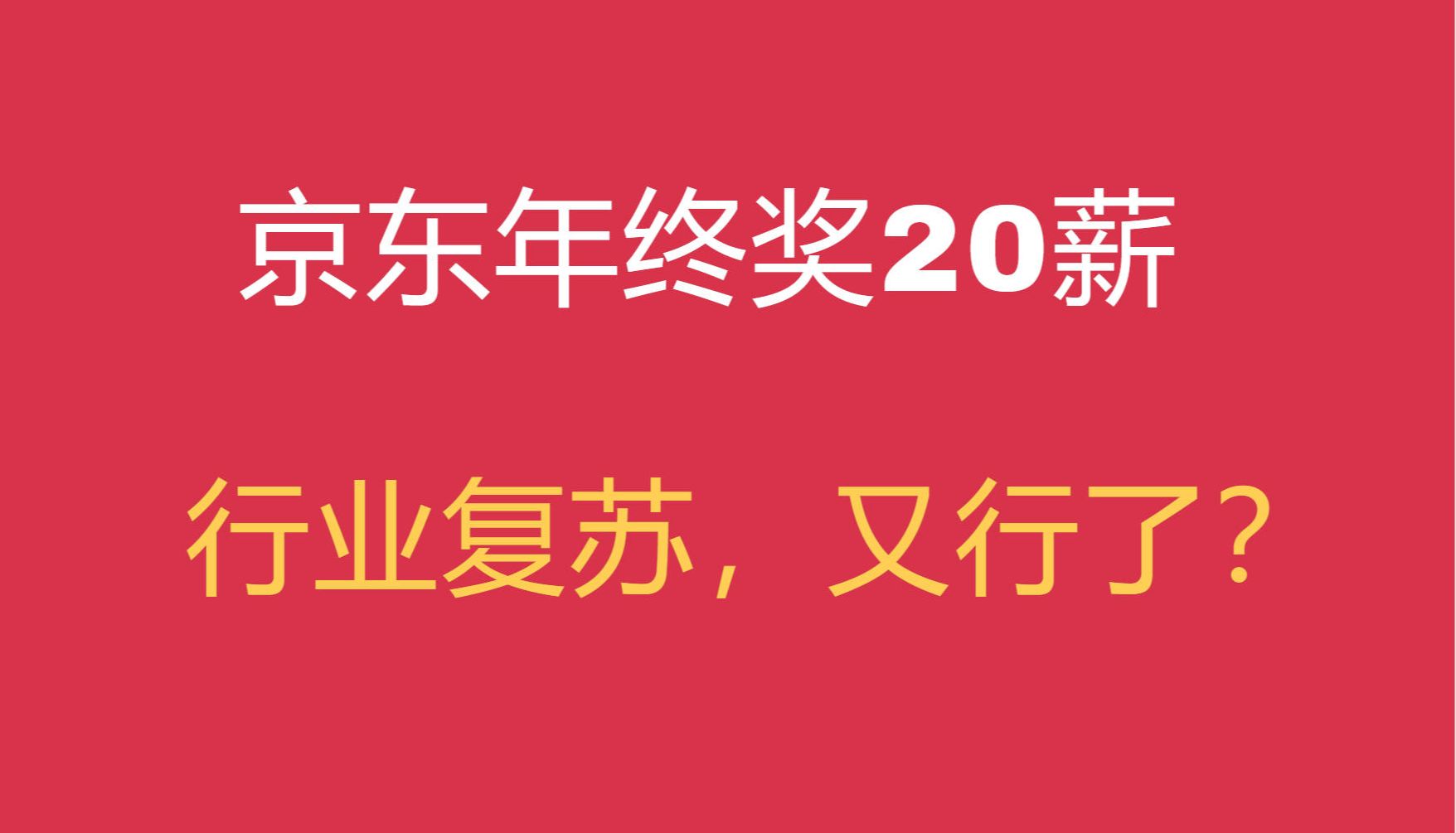 京东年终奖20薪水,是又起飞了吗?哔哩哔哩bilibili