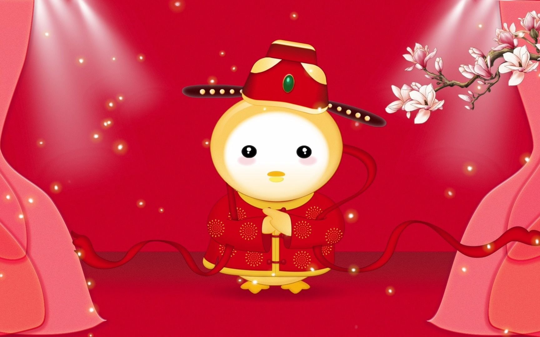 发财鸭给你拜年啦,所有美好的祝福都送给看到这条视频的你