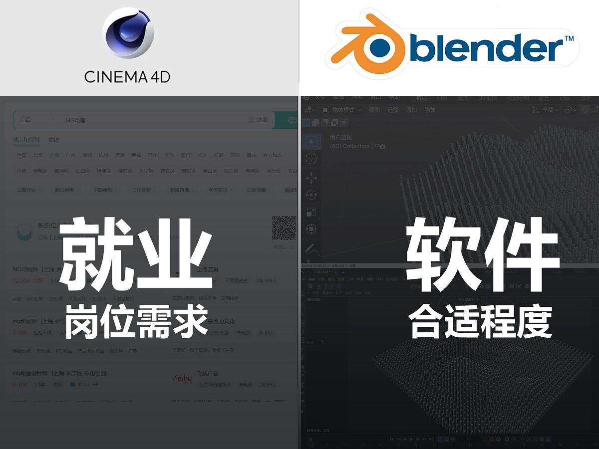 MG动画制作岗位,选择blender还是C4D哔哩哔哩bilibili