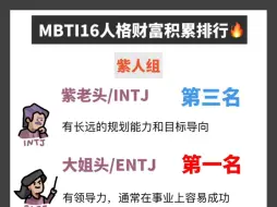 Download Video: 【MBTI】财富积累排行💰