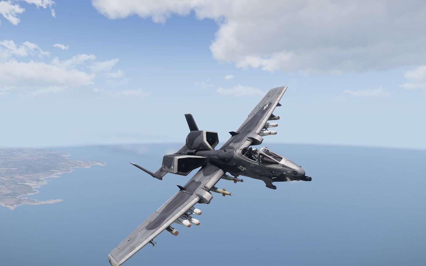 arma3武装突袭3单人演示任务之a164固定翼魔改a10疣猪雷电2攻击机