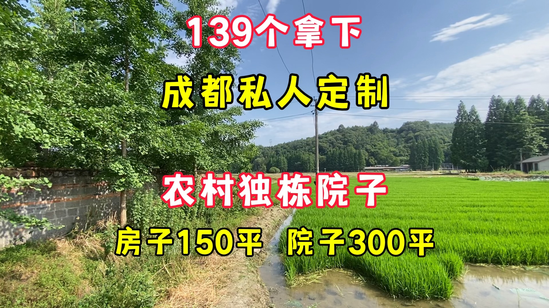 139个拿下!成都私人订制农村独栋院子,房子150平,院子300平!哔哩哔哩bilibili