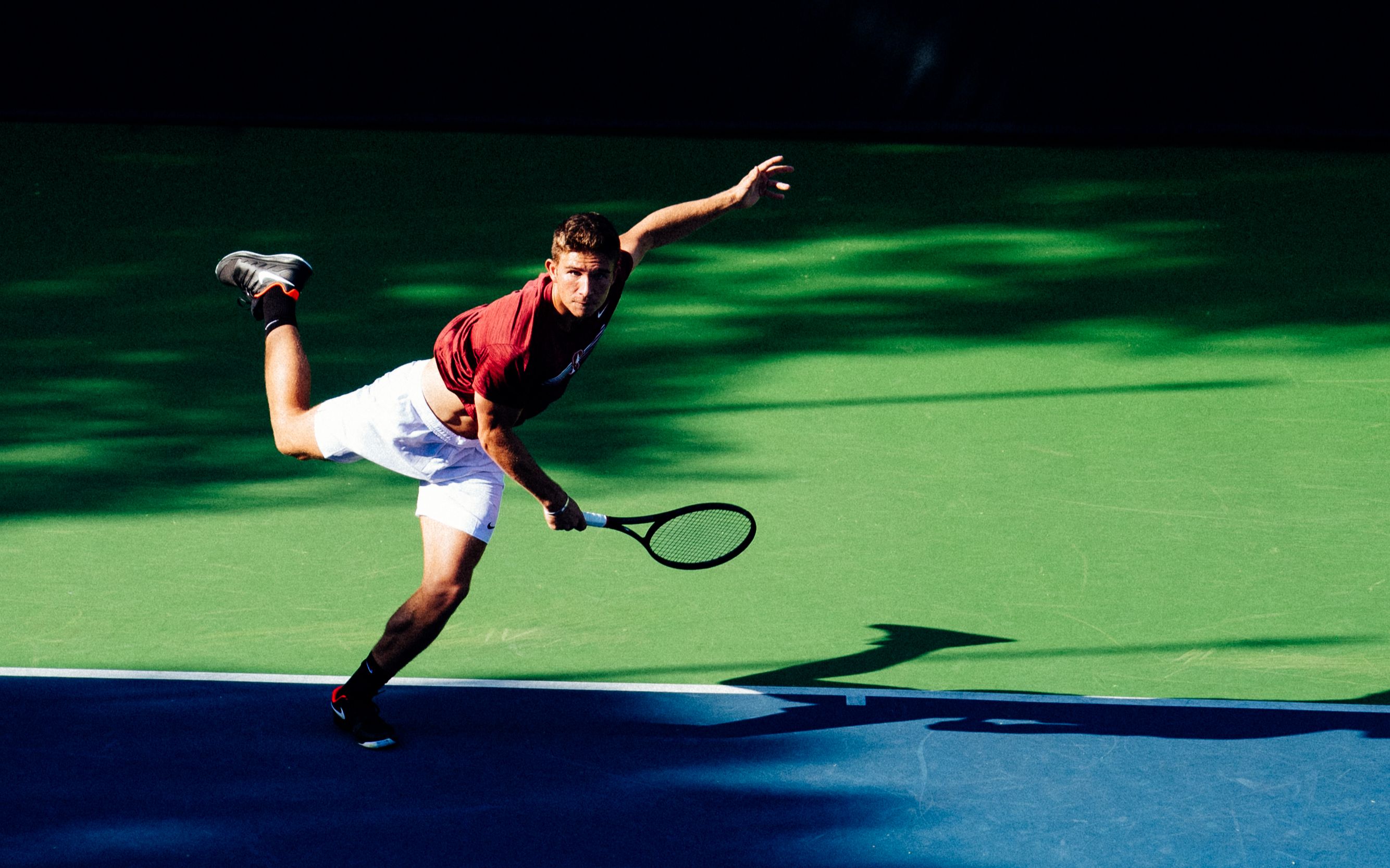 美国大学网球校队比赛高光 brandon holt (南加州大学) vs axel