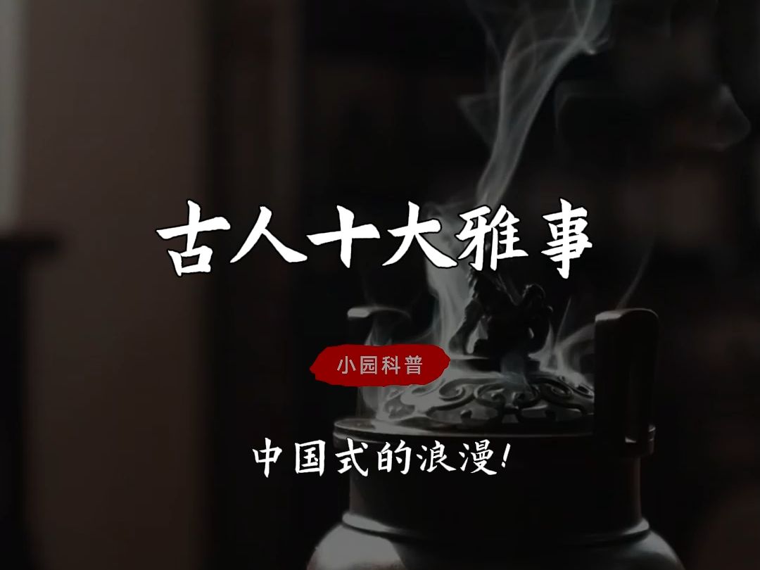 古人的十大雅事,中国式的浪漫!哔哩哔哩bilibili