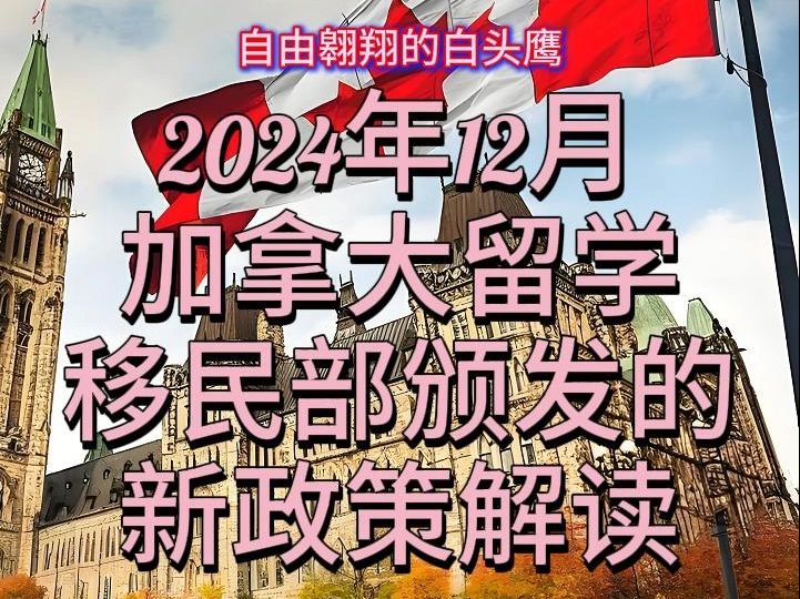 2024年12月加拿大留学移民部颁发的新政策解读哔哩哔哩bilibili